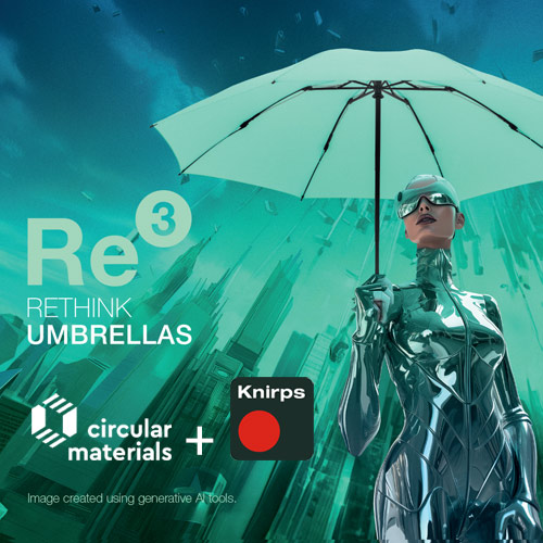 Circular materials for knirps recycled umbrella