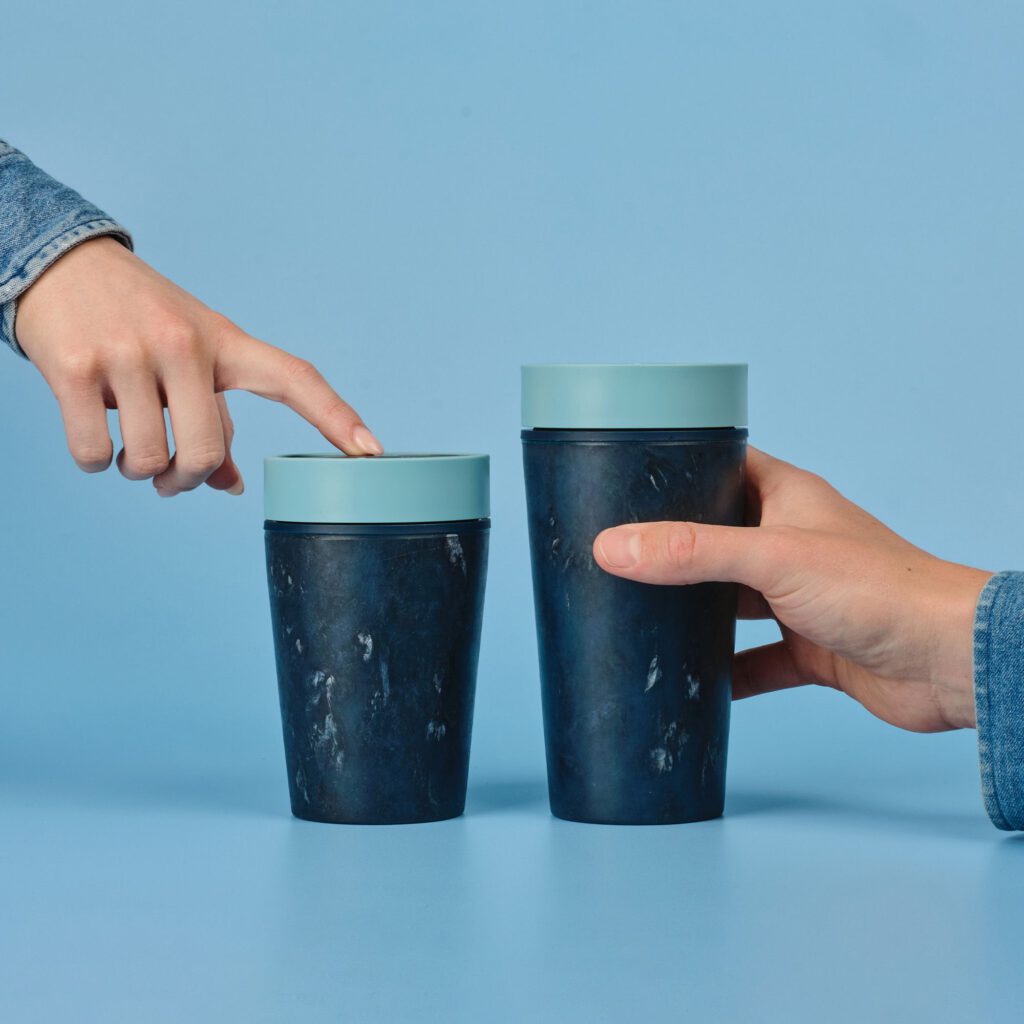 Fabric Cup made from recycled denim fabrics